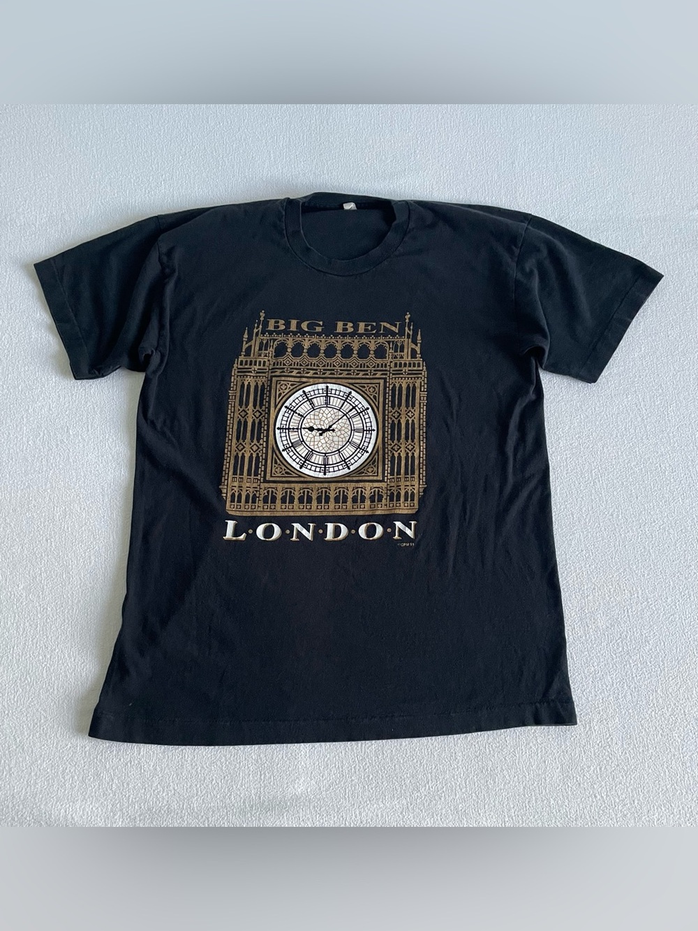 Vintage 1991 Screen Stars London Big Ben T Shirt Size L/XL Single Stitch